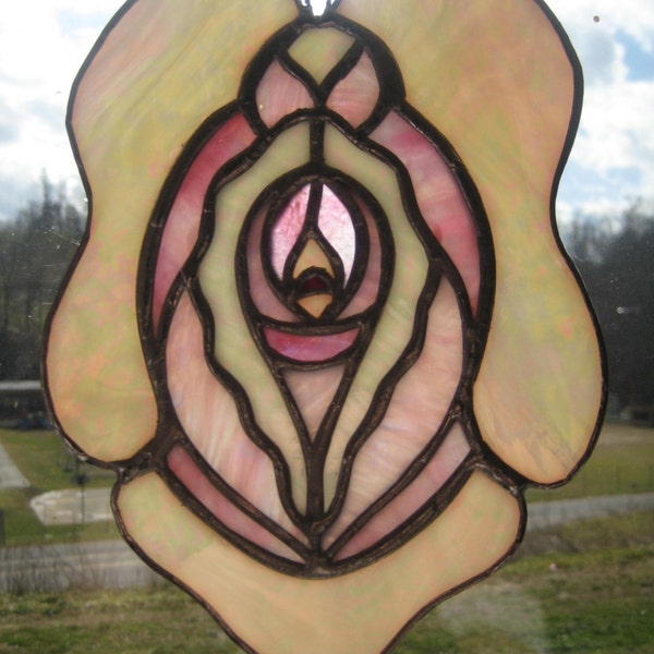 Stained Glass Vagina Flower