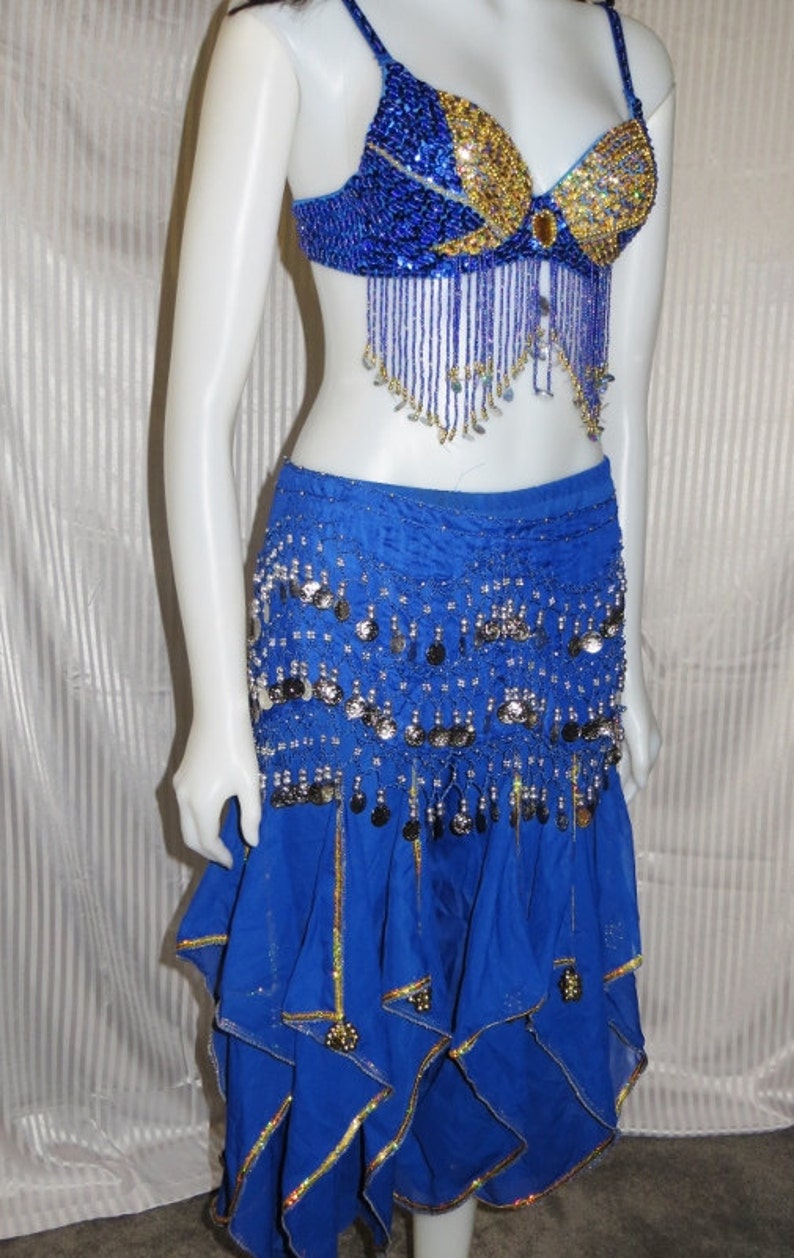 Renaissance Belly Dancer Costume. 3 Piece.sapphire Blue With | Etsy
