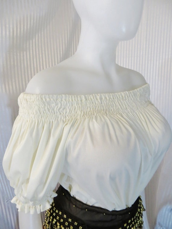 Renaissance Gypsy/wench Shirred Knit Blouse Made to YOUR Etsy