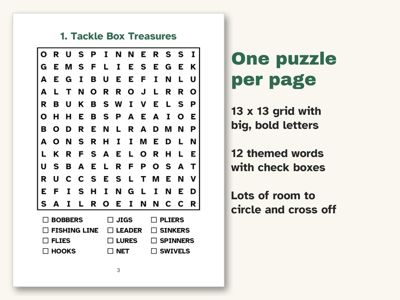 Large Print Word Search for Seniors, 50 Hobbies and Pastimes Puzzles