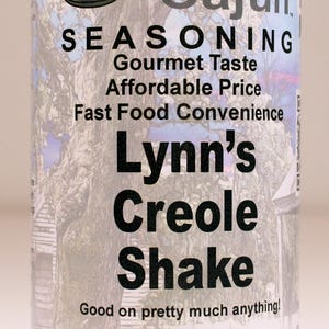 Lynn's Original Cajun Creole Seasoning Shake - Mild Heat, Sea Salt