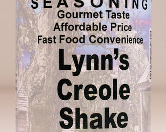 Lynn's Original Cajun Creole Seasoning Shake - Mild Heat, Sea Salt