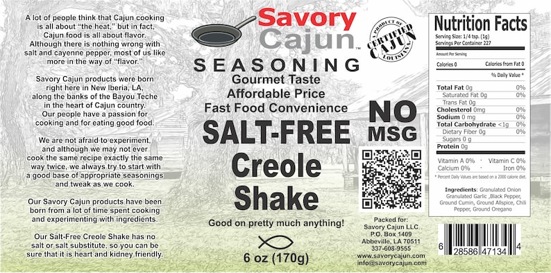 Cajun Seasoning Salt Free image 2