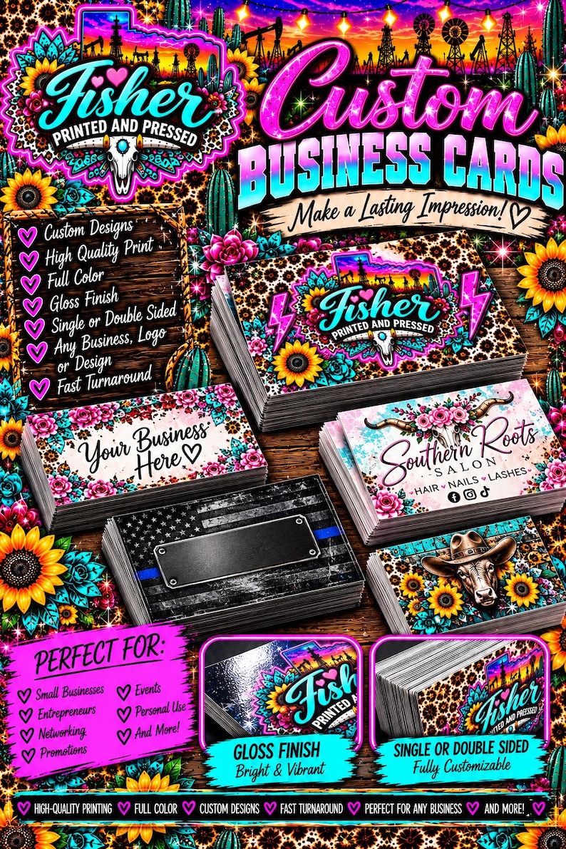 Custom Business Cards, Personalized Business Card, Small Business Cards ...