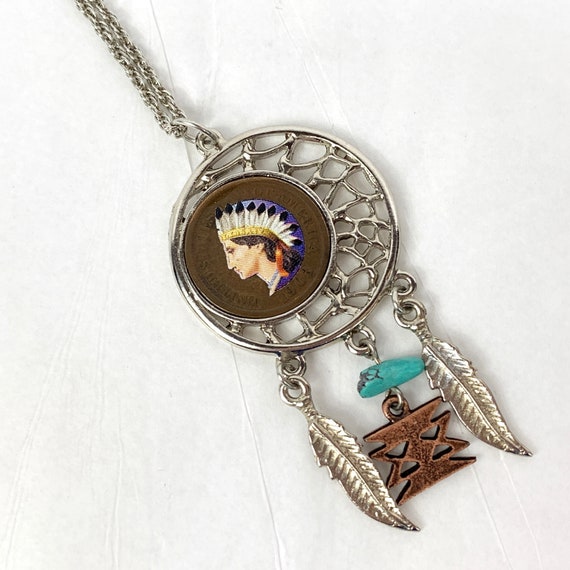 1903 Indian Head Penny Dreamcatcher 