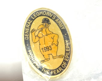 General Leghorn&#39;s Army 1993 Epilepsy Awareness Enamel Lapel Pin