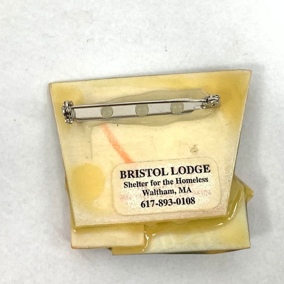 Lucinda Yates Glitter Mansion House Pin Vintage 1980'… Gem