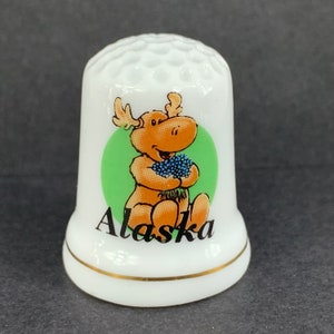 Vintage Porcelain Travel Thimble: Choose Your Location