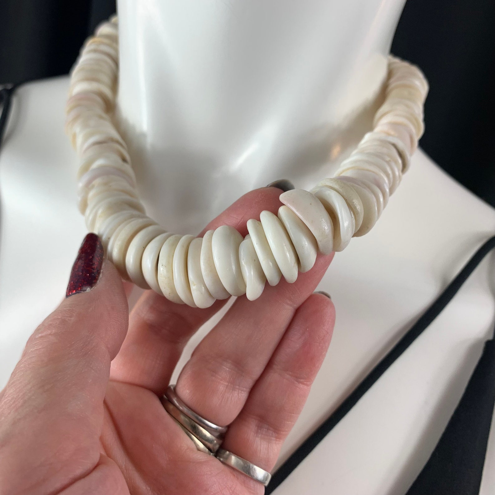 Huge Puka Shell Bead Necklace, Vintage Hawaiiana, Hawaiian Jewelry - Etsy