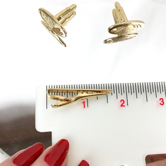 Swank Gold Tone Cufflinks In Box Cuff Links Men's… - image 8