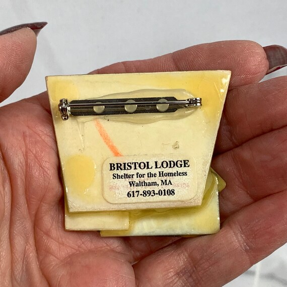 Lucinda Yates Glitter Mansion House Pin Vintage 1980'… Gem