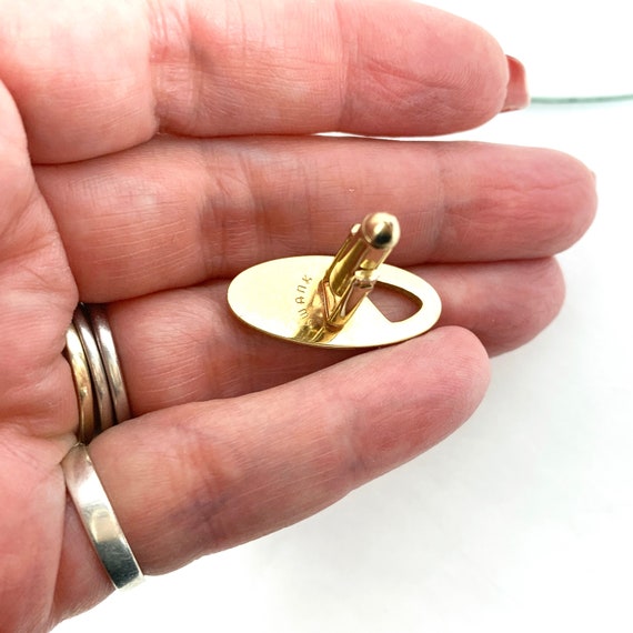 Swank Gold Tone Cufflinks In Box Cuff Links Men's… - image 4