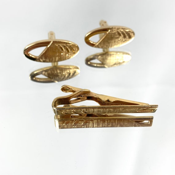 Swank Gold Tone Cufflinks In Box Cuff Links Men's… - image 3