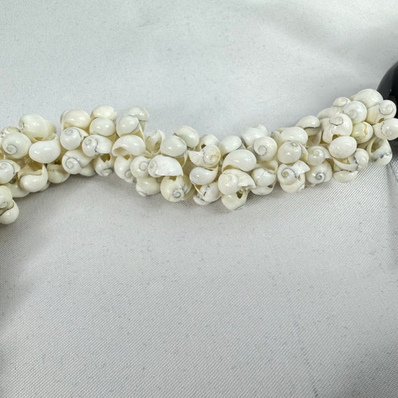 Kukui Nut and Shell Wedding Lei Necklace, Beachy … - image 6