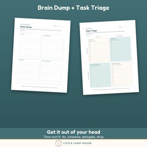 ADHS-Arbeitsbuch für Erwachsene (druckbar), Arbeitsblätter zu exekutiven Funktionen, Emotionsregulation, Brain Dump, ADHS-Toolkit, undatiertes PDF Bild 3