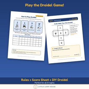 Hanukkah Activity Kit Printable for Kids, 8 Nights Chanukah Games Coloring Mazes, Jewish Family PDF Ages 3-10 image 4