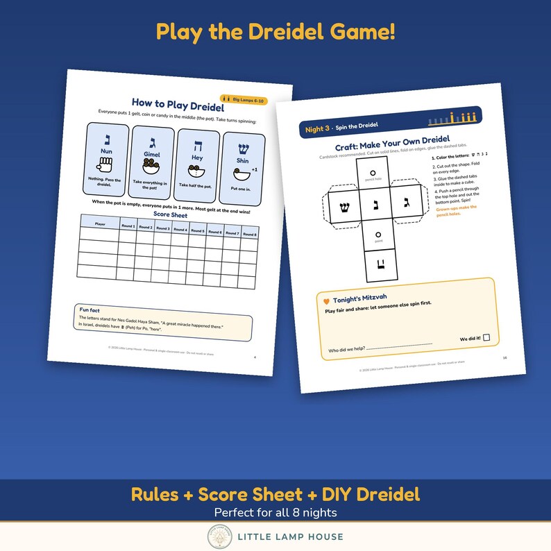 Hanukkah Activity Kit Printable for Kids, 8 Nights Chanukah Games Coloring Mazes, Jewish Family PDF Ages 3-10 image 4