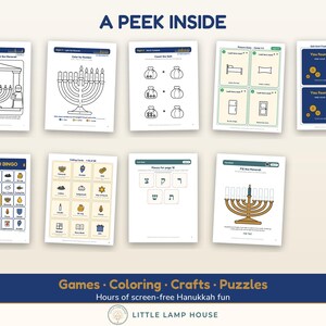 Hanukkah Mega Bundle Printable, Chanukah Activity Kit, Bingo, Scavenger Hunt, Jewish Busy Book, Kids Activities Ages 2-10 PDF image 3