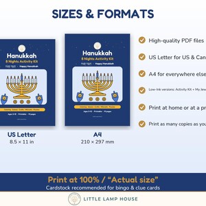 Hanukkah Mega Bundle Printable, Chanukah Activity Kit, Bingo, Scavenger Hunt, Jewish Busy Book, Kids Activities Ages 2-10 PDF image 4
