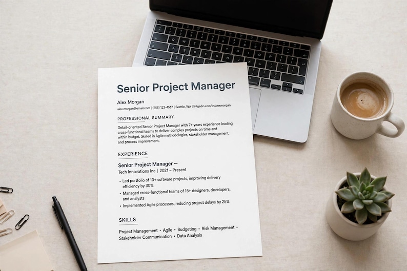 Senior Project Manager Resume Template ATS, Executive Project Manager ...