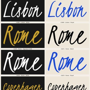 EURO CITIES — Kristi Script Collection · 44 City Name Logo Designs · 11 Cities × 4 Colorways · Bundle #KRISTI-44 image 4