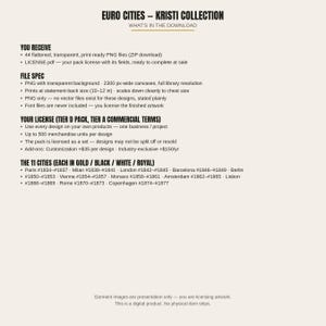 EURO CITIES — Kristi Script Collection · 44 City Name Logo Designs · 11 Cities × 4 Colorways · Bundle #KRISTI-44 image 6