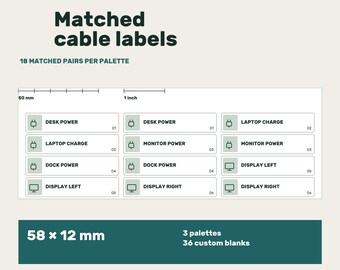 Printable Cable Labels, Matched Cord Tags & Device Register PDF
