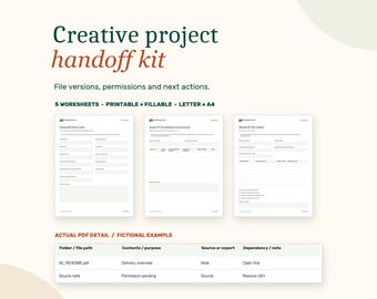 Checklist voor de overdracht van creatieve projecten (PDF, bestand en revisie-registraties)