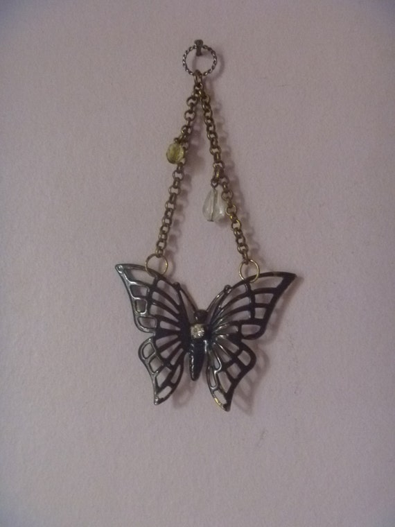 Hanging butterfly ornament black metal butterfly wall hanging Etsy.de