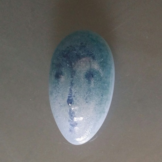 Cabochon 56mm Happy Smiling Round Sunflower Face Red Blue Green Man Woman Open Eyes Meditation Buddha Head Glass Touch Stone