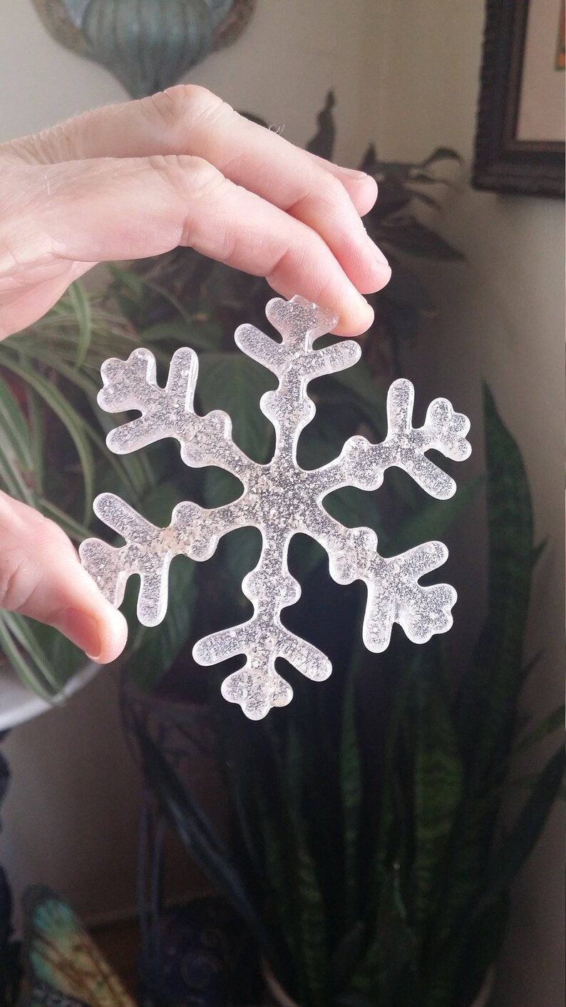 Cabochon 3.7595mm Snowflake Delicate Clear Mica Glass Love Charm All Everyone Sisterhood Brotherhood Kind Humans Rainbow of Love