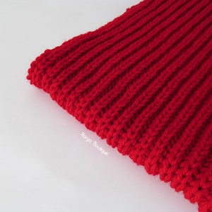 Hand Knitted Cowl in Carmen Red, Chunky Knit Cowl, Oversized Neckwarmer ...