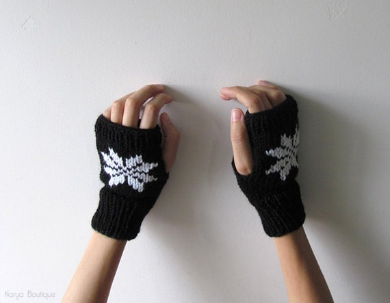 Hand Crafted Fingerless Gloves Hand Knit Warmers Hat Mitts Winter Wear Essential BambooMN Fingerless Thumbless Arm Warmers main image 2