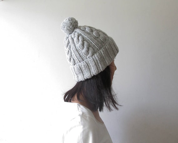 Gray knit hat sale