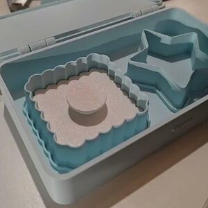 Cookie cutters with name and stamps in a personalized storage box – set of 1 to 4 cutters
