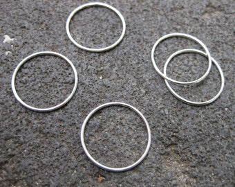 Single Plain Stackable Sterling Silver
