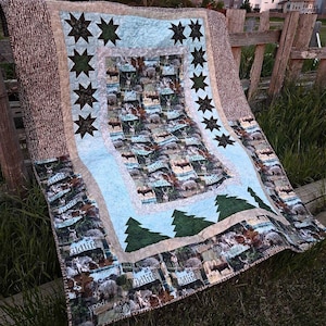 Quilt, twin or large Throw, outdoors theme