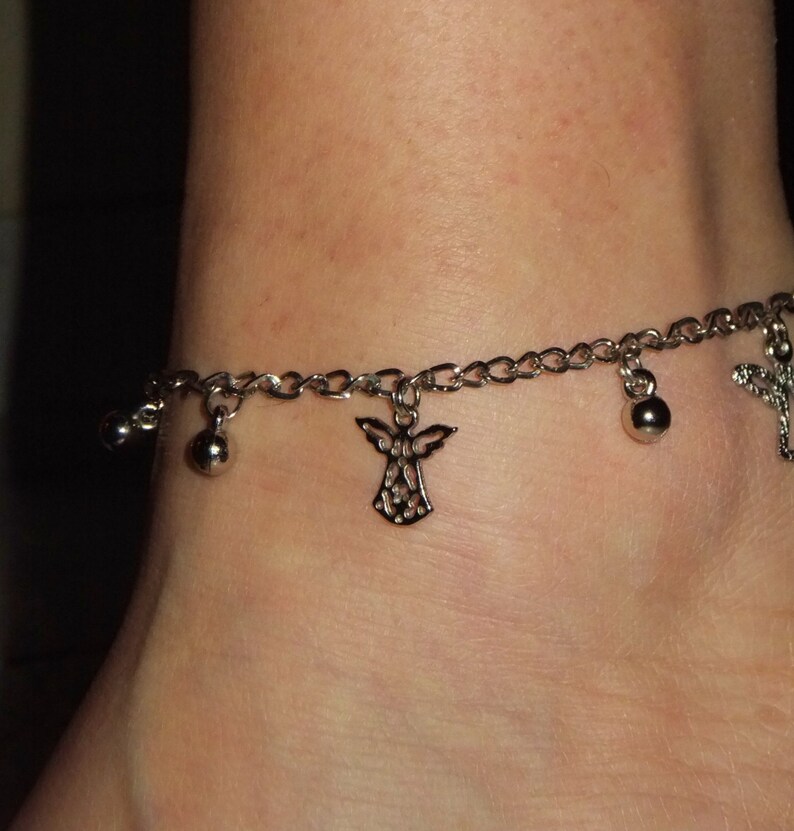 Foot Jewelry Silver Anklet Sale Handmade Jewelry Angel Charm Anklet Birthday gifts Body jewelry Christmas Gift Charm Anklet