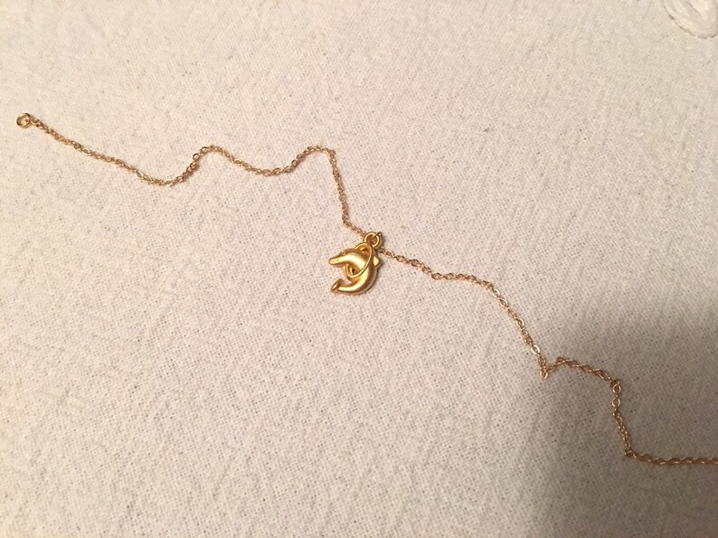 gold dolphin ankle bracelet