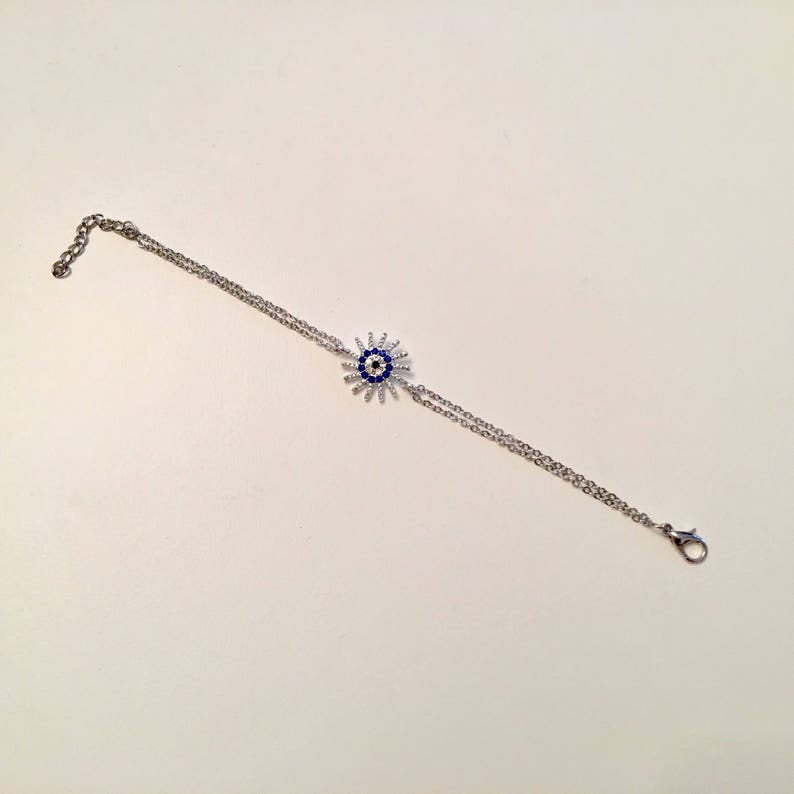 Silver Plated Sun Sign Charm Bracelet Silver Bracelets Sun Etsy