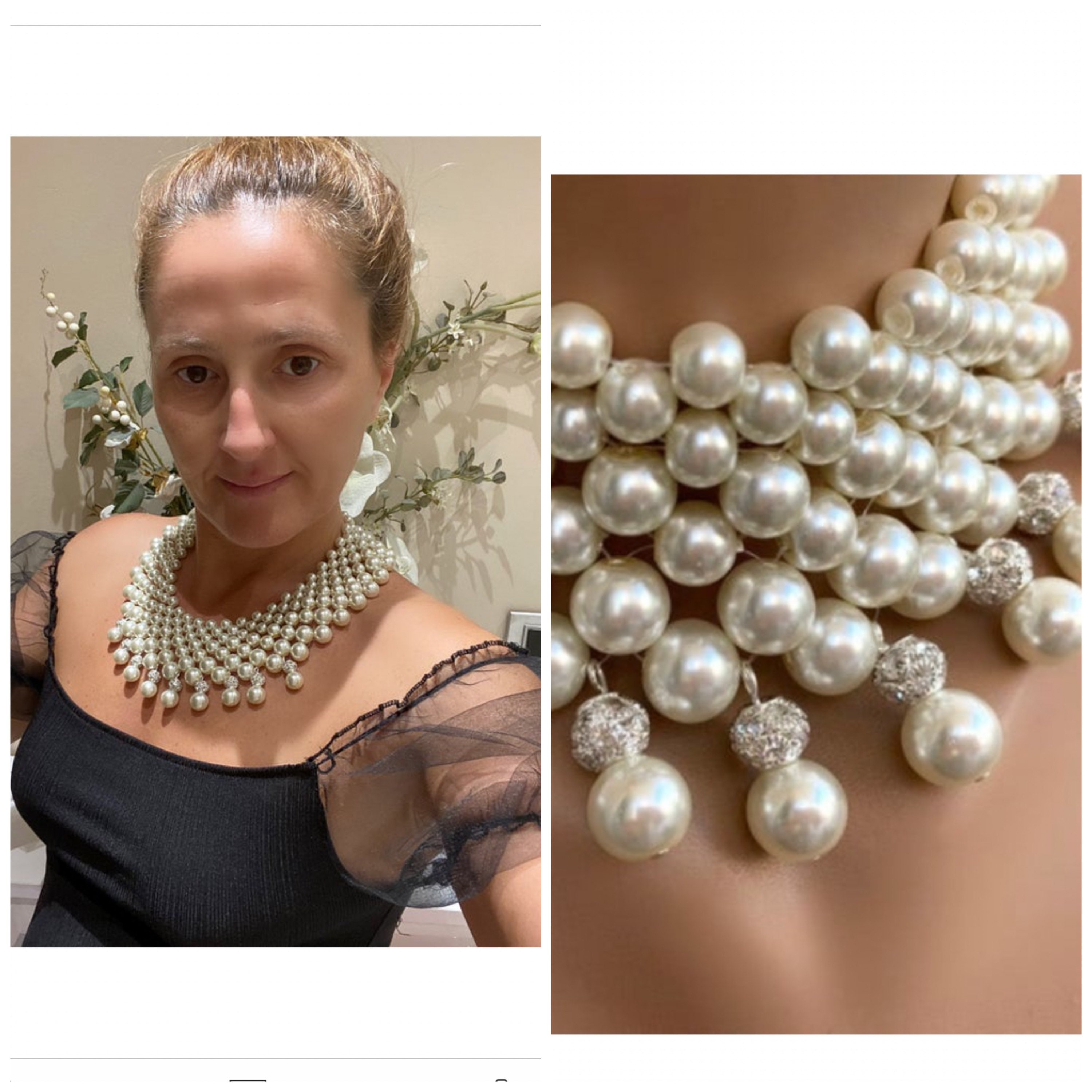Chunky Pearl Necklace, Layared Pearl Necklace, Bridal Pearl Chunky Pearl Necklace, Layared Pearl Necklace, Bridal Pearl