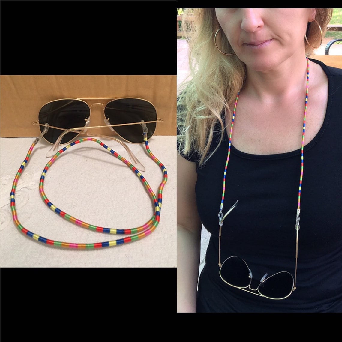 Rainbow Sunny Cord Sunglass Strap Colourful Eyeglass Holder - Etsy