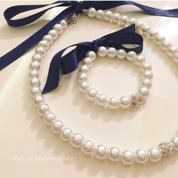 Ribbon Flower Necklace Etsy