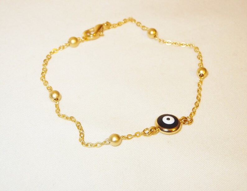 Gold Plated Evil Eye Bracelet Third Eye Charm Gift for Kids Etsy
