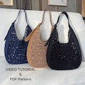 VIDEO TUTORIAL | Sequin Tote Bag | Crochet Bag Pattern | Casual Bag| Knitted Beach Bag   | PDF Pattern | Do it Yourself product logo
