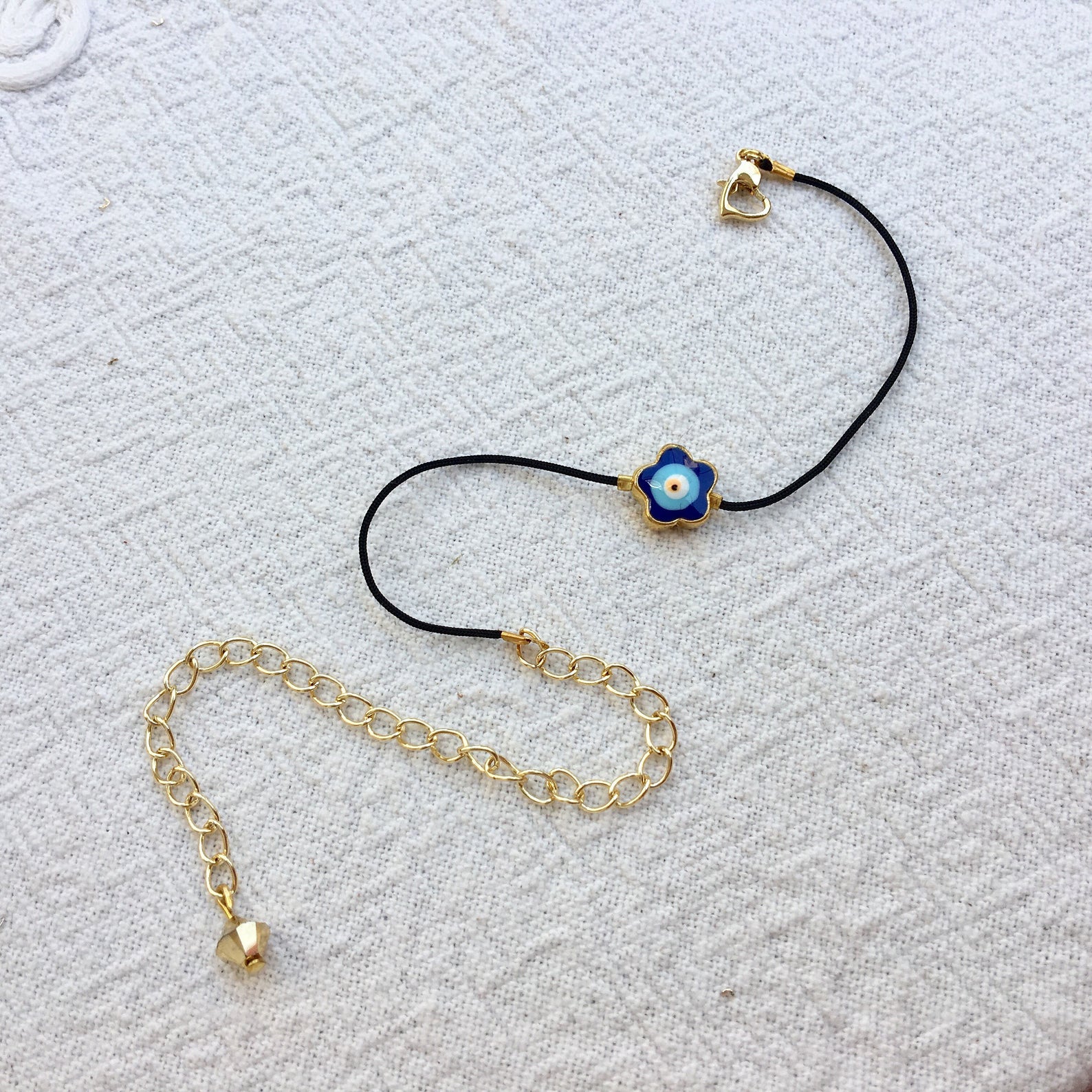 Evil Eye Blue Anklet Gold Anklet Daisy Charm Anklet Elegant Etsy