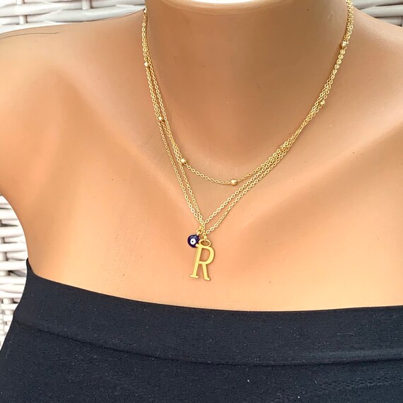 Buy Gold Initial with Name Customized Name Necklace Pendants | yourPrint