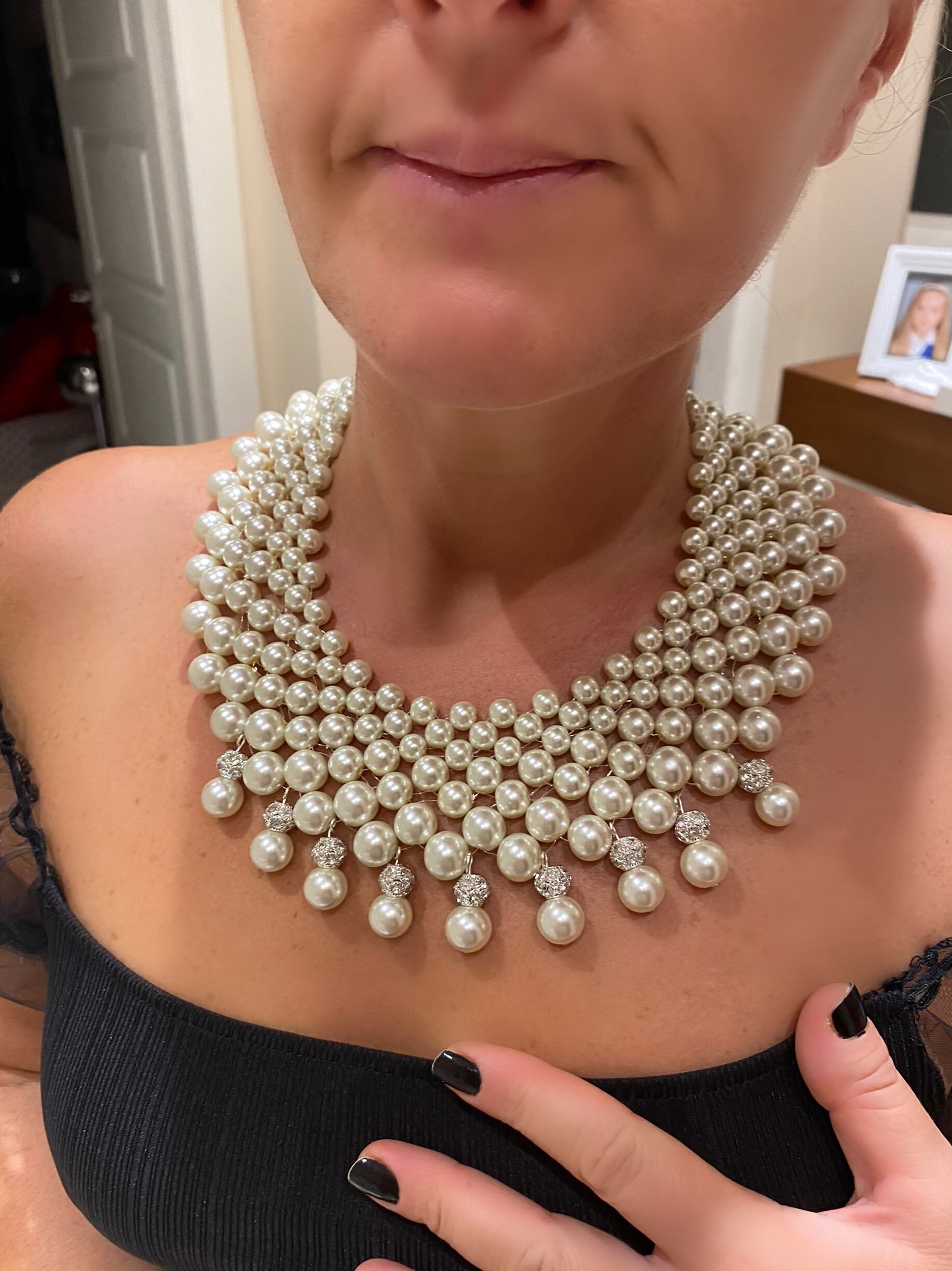 Chunky Pearl Necklace, Layared Pearl Necklace, Bridal Pearl Chunky Pearl Necklace, Layared Pearl Necklace, Bridal Pearl