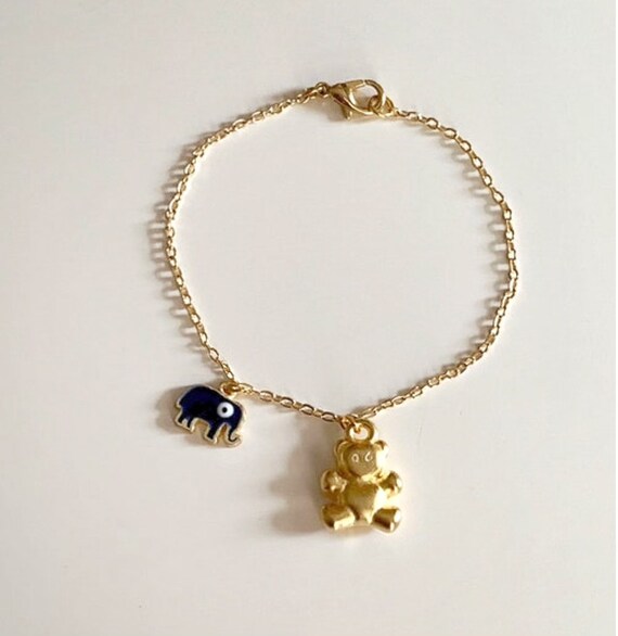 Childrens gold charm bracelet deals