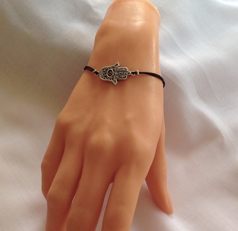 Antique Silver Hamsa Hand Bracelet Silver Bracelet Etsy